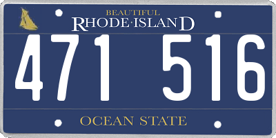 RI license plate 471516