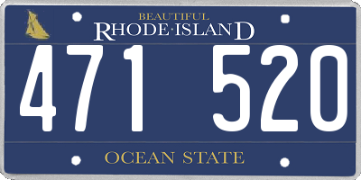 RI license plate 471520