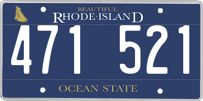 RI license plate 471521