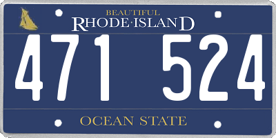 RI license plate 471524