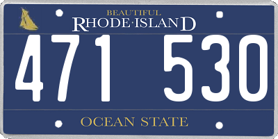 RI license plate 471530