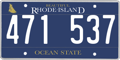 RI license plate 471537