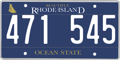 RI license plate 471545