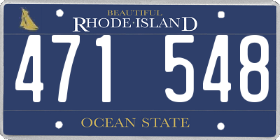 RI license plate 471548