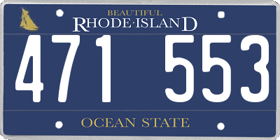 RI license plate 471553