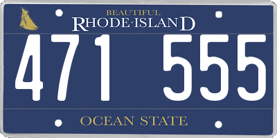 RI license plate 471555