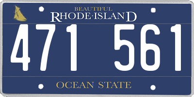 RI license plate 471561