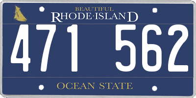 RI license plate 471562
