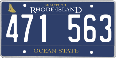RI license plate 471563