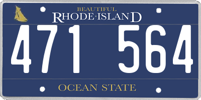 RI license plate 471564