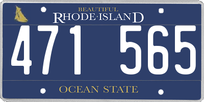 RI license plate 471565