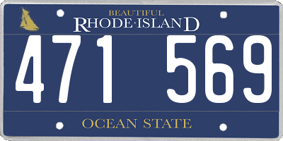RI license plate 471569