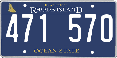 RI license plate 471570
