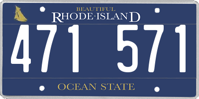 RI license plate 471571