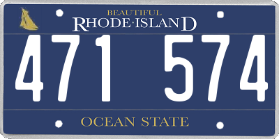 RI license plate 471574
