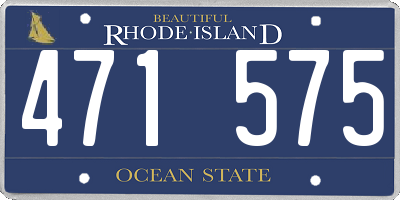 RI license plate 471575