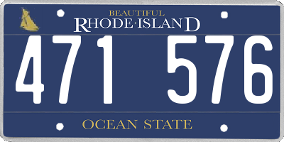 RI license plate 471576