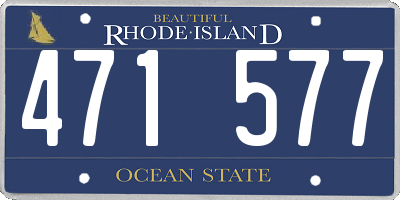 RI license plate 471577