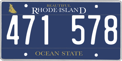 RI license plate 471578