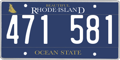 RI license plate 471581