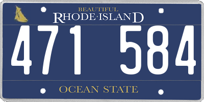 RI license plate 471584