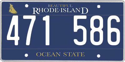 RI license plate 471586