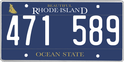 RI license plate 471589