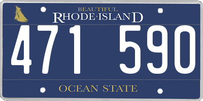 RI license plate 471590