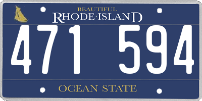 RI license plate 471594