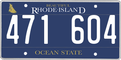 RI license plate 471604