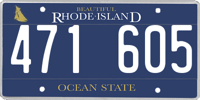 RI license plate 471605