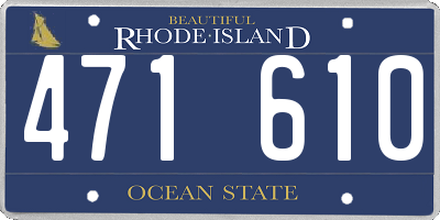 RI license plate 471610