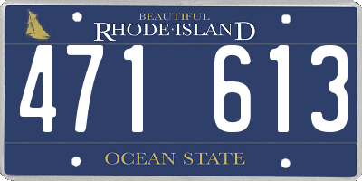 RI license plate 471613