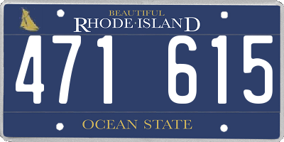 RI license plate 471615