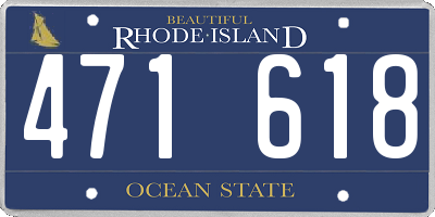 RI license plate 471618