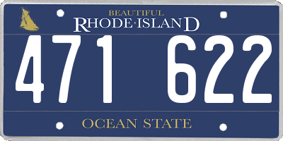 RI license plate 471622