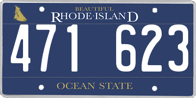 RI license plate 471623