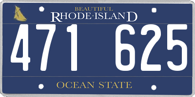 RI license plate 471625
