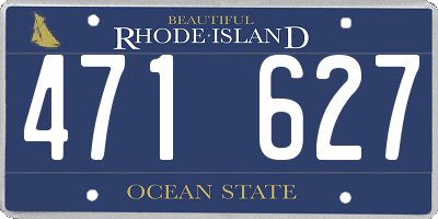 RI license plate 471627