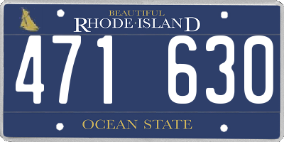 RI license plate 471630
