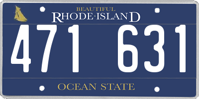 RI license plate 471631