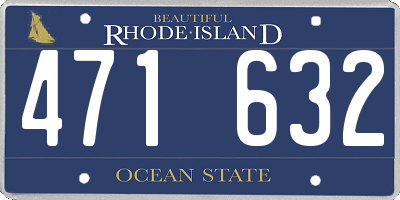 RI license plate 471632