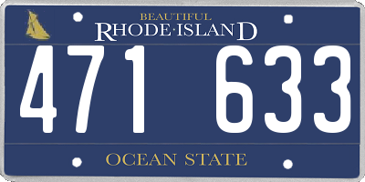 RI license plate 471633