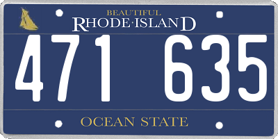 RI license plate 471635