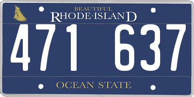 RI license plate 471637