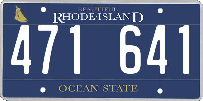 RI license plate 471641