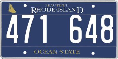 RI license plate 471648