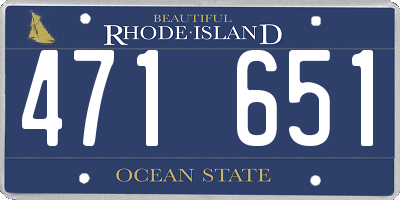 RI license plate 471651