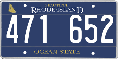 RI license plate 471652