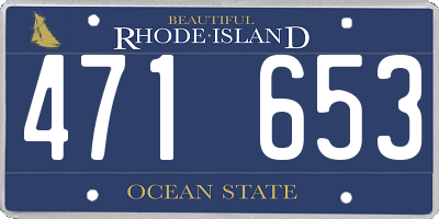 RI license plate 471653